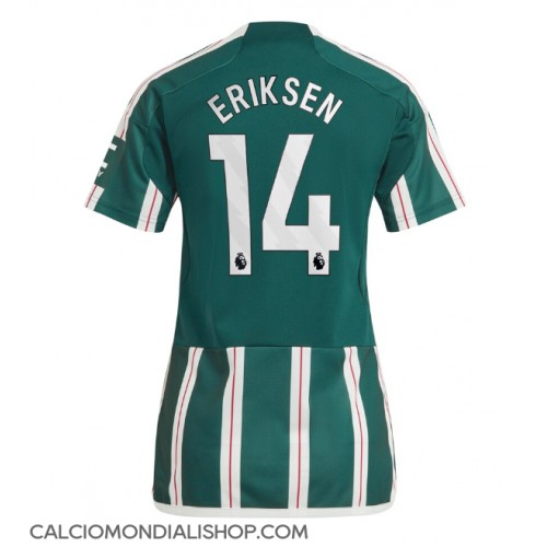 Maglie da calcio Manchester United Christian Eriksen #14 Seconda Maglia Femminile 2023-24 Manica Corta